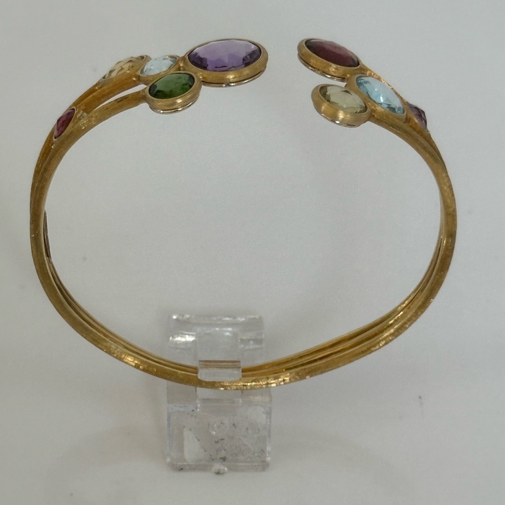 Marco Bicego 18k gold JAIPUR Color Gemstone cuff Bracelet​ ⭐️ - Picture 13 of 15